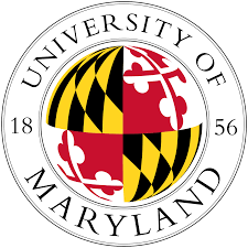 Seal of the University of Maryland featuring a black, yellow, and red emblem.