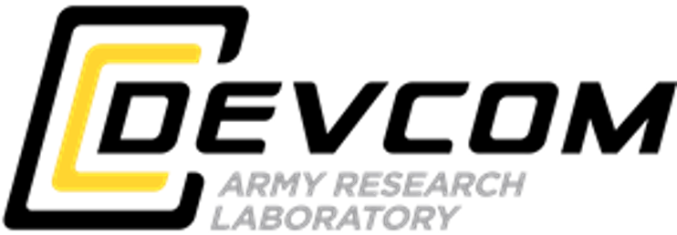 Logo of Army Research Laboratory in gray design.