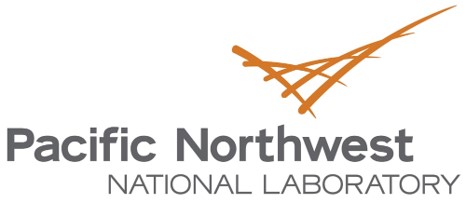 Logo of Pacific Northwest National Laboratory with orange graphic and text.