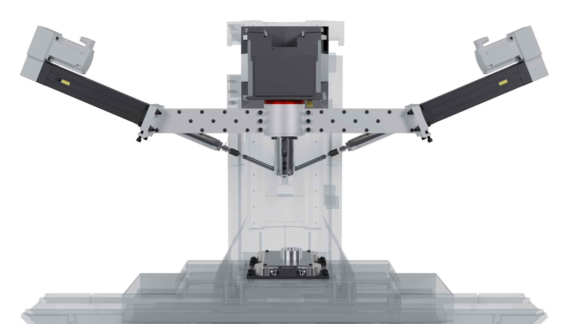 High-precision robotic arm mounted on a sturdy base for industrial tasks.